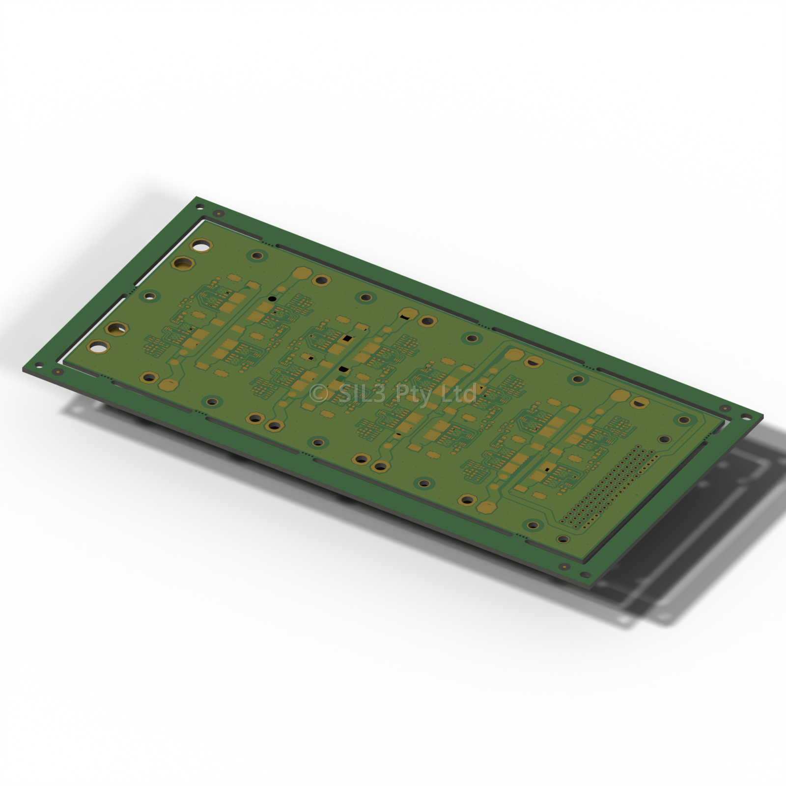 8-Channel Power Board printed circuit board designed in-house