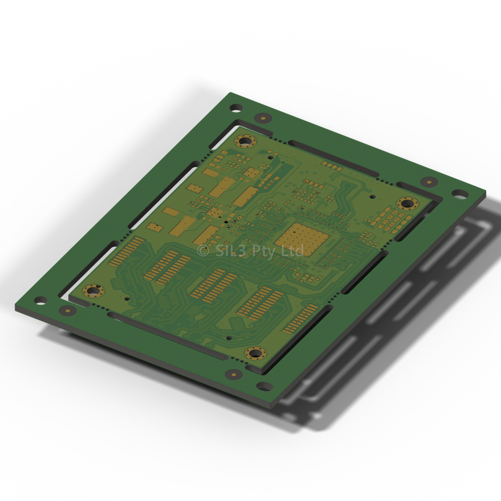 Quad Ethernet PHY Pod printed circuit board designed in-house