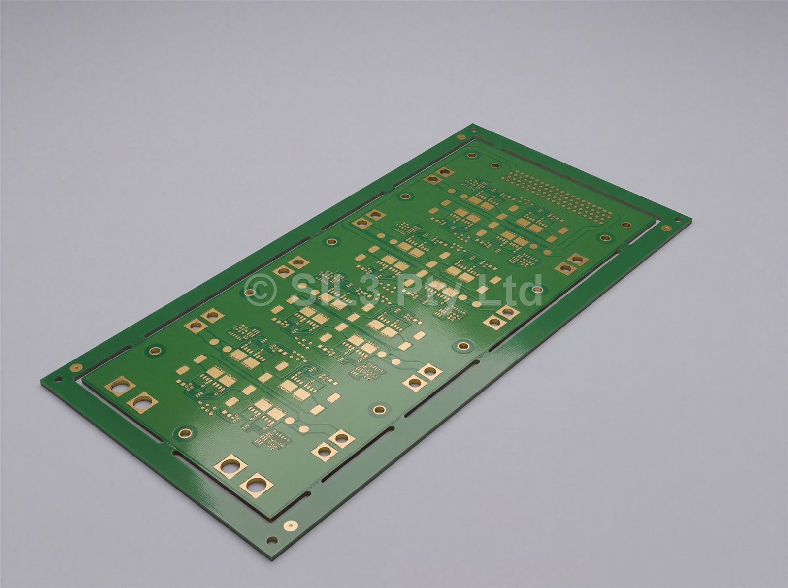 8-Channel Power Board - bare printed circuit board designed in-house
